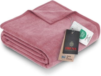 IBENA 'Luxus', Baumwollmischgewebe altrosa, 180x220 cm