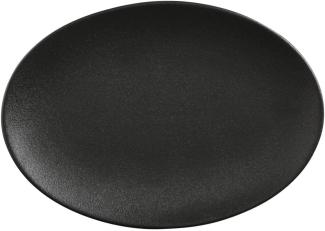 Maxwell & Williams AX0206 CAVIAR BLACK Platte oval, 35x25 cm, Premium-Keramik