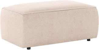 Vente-unique - Hocker - Bouclé-Stoff - Beige - AMELIA