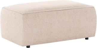 Vente-unique - Hocker - Bouclé-Stoff - Beige - AMELIA