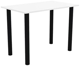AKKE Esstisch, Esszimmertisch mit schwarzen Beinen Küchentisch Bürotisch 2mm PVC