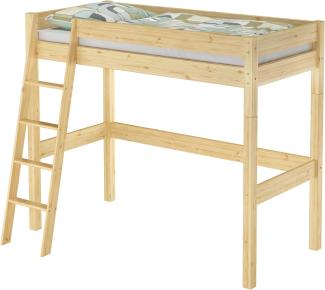 Hochbett für Kinder 90x200 Kinderbett Stockbett Kiefer massiv V-60. 20-09-20Z ohne Zubehör