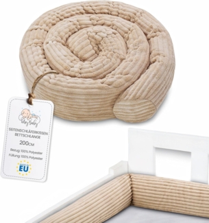 Totsy Baby Seitenschläferkissen Seitenschläferkissen Bettschlange 200 cm Baumwolle Kopfkissen Beige