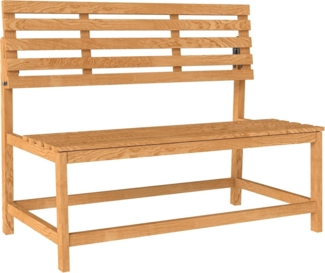 Outsunny Bank 2-Sitzer, UV-Beständig, mit Umwandelbare Rückenlehnen (wetterfest Sitzbank, 1-St, Gartenbank Holz), 240kg belastbar, für Balkon Terrasse, Garten, 110x61x89cm, Teak