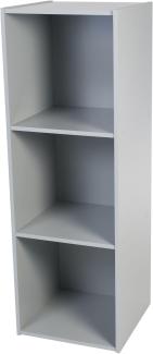 Iris Ohyama, Kindermöbel, Bücherregal, Spielzeugorganizer, 3 feste Regale, Multifunktional, Design, Kinderkrippe, Zimmer, Schule - Kids cube shelf KCX-3 - Grau