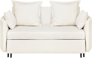 Schlafsofa 2-Sitzer Polsterbezug beige HOVIN