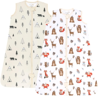 Mama Cheetah Baby Schlafsack, 0.5 TOG 100% Bio-Baumwolle, Ideal für den Sommer, Sommerschlafsack für Jungen und Mädchen, M (6-12 Monat)