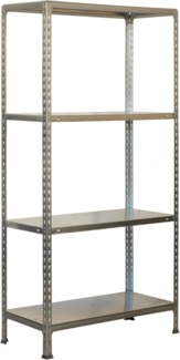 Simon Rack Schwerlastregal, 1500 x 1100 x 400 mm, Bis 60 kg Belastbar, 4 Verstellbare Ablagen, Kellerregal, Lagerregal, Verzinkt - Ecoclick