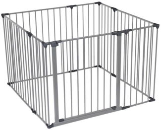 Safetots Premium MehrPanelSpielbereich, 105x105 cm, Grau, 70cm Hoch, BabySpielplatz, Spielbereich für Kleinkinder, Großer Spielbereich, Einfache Installation