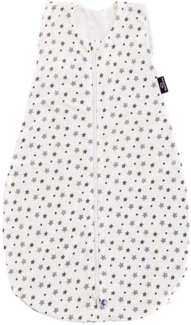 Träumeland Sommerschlafsack 'LIEBMICH', Tencel Weiß mit grauen Sternen, Größe 70 cm