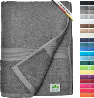 leevitex® Saunatuch Frottee XXL, (1-St), 80 x 200 cm, extra groß & saugfähig, Anthrazit/Grau