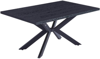 HOME DELUXE Esstisch Eckig AVENCIA inkl. Sternfuß - 160 x 100 cm Dark Oak