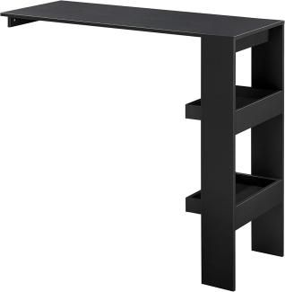 Bartisch Bromölla 120x45x106 cm Schwarz en. casa