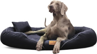 TIFFANY COUTURE Orthopädisches Hundebett - 115x90cm, 03 Schwarz