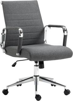 SVITA ELEGANCE COMFORT Bürostuhl Schreibtischstuhl Drehstuhl Chefsessel Stoffbezug Dunkelgrau