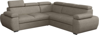 Ecksofa Boston Maxi mit Schlaffunktion, Bettkasten, Einstellbare Kopfstützen (Aragon 20, 2rR2P)