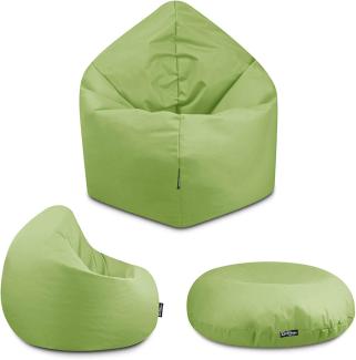 BuBiBag - 2in1 Sitzsack Bodenkissen - Outdoor Sitzsäcke Indoor Beanbag, Lime, Ø 100,0 cm