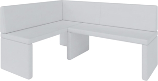 Eckbank Akiko Corner Bench - Eckbankgruppe für Ihrem Esszimmer, Küche modern, Sitzecke, Essecke. Perfekt für Küche, Büro und Rezeption. Solide und Starke Verarbeitung. (Soft 17, 142x196 cm Links)