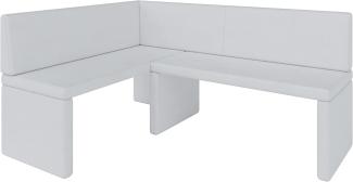 Eckbank Akiko Corner Bench - Eckbankgruppe für Ihrem Esszimmer, Küche modern, Sitzecke, Essecke. Perfekt für Küche, Büro und Rezeption. Solide und Starke Verarbeitung. (Soft 17, 142x196cm Links)