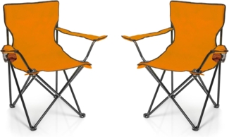BigDean Campingstuhl 2x Faltstuhl Campingstuhl Anglerstuhl Getränkehalter Klappstuhl