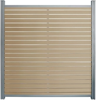 HOME DELUXE WPC Sichtschutzzaun ALIRA Teak - 1 x Element + 2 x Pfosten