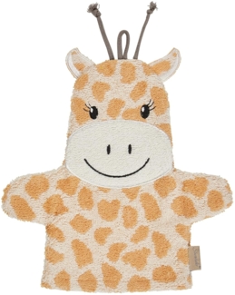 Sterntaler Waschlappen Giraffe Kaya – Waschhandschuh aus weicher, saugfähiger Baumwolle – mit gesticktem Gesicht - fröhlicher Badespaß für Babys und Kleinkinder - pflegeleicht, ab Geburt, sandfarben