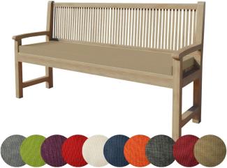 chilly pilley Bankkissen Bankauflage Polsterauflage Reißverschluss mit Schlaufen Kissen für Gartenbank Gartenbankauflage für Gartenmöbel Sitzkissen & Rückenkissen Outdoor (110 x 40 x 5 cm, Beige)