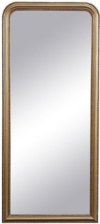 Vente-unique - Spiegel im Vintage-Stil aus Paulownia-Holz - B 80 x H 180 cm - Goldfarben mit Messingoptik- HELOISE