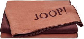 JOOP Wohndecke Uni Doubleface Größe 150x200 cm orange-bordeaux Plaid