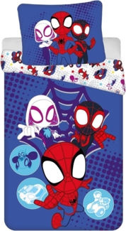 Spiderman Bettwäsche-Set 140x200 cm + 70x90 cm aus 100% Baumwolle mit Reißverschluss