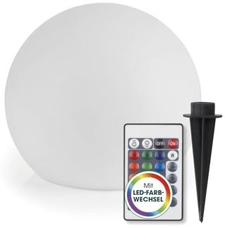 EASYmaxx LED Solarleuchte 2er- Set LED Solarleuchte mit Farbwechsel, Deko Gartenleuchte mit LED, ideal für Garten, Terrasse, Balkon