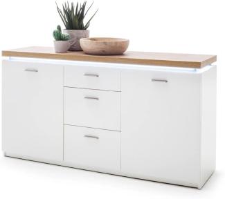 Sideboard Claire 6 weiss Wotan Eiche Nb. 156 x 82 x 44 cm Kommode