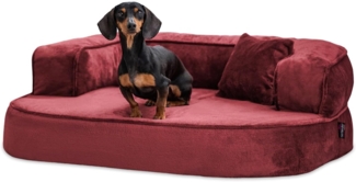 SHARLEEN Orthopädisches Hundesofa - 29 Bordeaux, 80x60cm