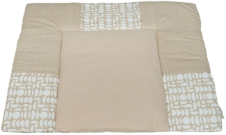 ULLENBOOM ® Wickelauflage 85x75 cm, Sand (Made in EU) - Wickelunterlage Waschbar und für Unterwegs geeignet, Bezug: 100% OEKO TEX Baumwolle, Wickeltischauflage 75x85