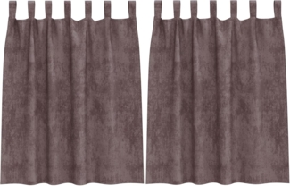 vidaXL Vorhang mit Vorhängen 2 pcs Braun 140x140 cm Samt 4107728