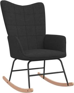 Schaukelstuhl Schwarz Stoff [328013]