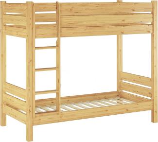 Erst-Holz Etagenbett extra stabil Massivholzbett 100x200 Stockbett Nische 80 teilbar Rollroste