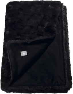 Musterring Plaid Furry 130 x 170 cm schwarz Kunstfell