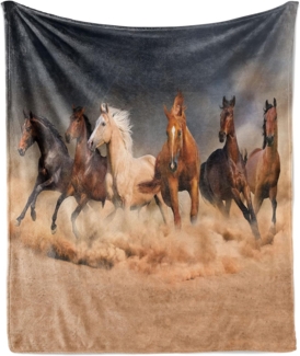 Wohndecke Gemütlicher Plüsch für den Innen- und Außenbereich, Abakuhaus, Pferd Equine Themed Tiere