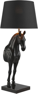 riess-ambiente Tischleuchte BLACK BEAUTY 75cm schwarz gold · Tischleuchte mit Pferde-Kopf, keine besonderen Funktionen, ohne Leuchtmittel, Skulptur · Dekoration · mit Lampenschirm · Wohnzimmer · Design