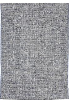 andiamo In- & Outdoor Teppich wetterfest und wasserdurchlässig Flachgewebe Kurzfloor 160x230 cm Blau-beige