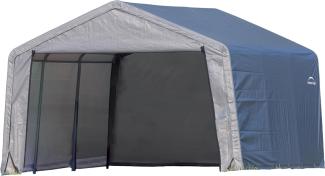 ShelterLogic Folien Weidezelt Zeltgarage | Grau | 370x370x260 cm