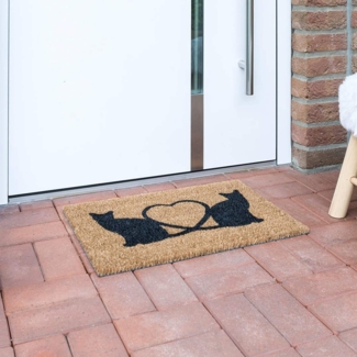 Andiamo Fußmatte Kokos, rechteckig, Höhe: 17 mm, Schmutzfangmatte, verschiedene Designs, In- und Outdoor geeignet