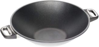 AMT GASTROGUSS Wok, induktionsgeeignet, mit Seitengriffe, 36 cm, schwarz