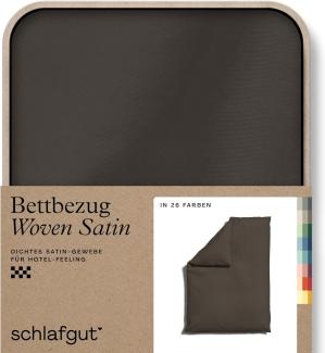 Schlafgut Woven Satin Bettwäsche|Bettbezug einzeln 155x220 cm| sand-deep