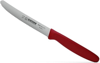 Giesser Messer Tomatenmesser Allzweckmesser Brötchenmesser 8365 wsp 11, Spülmaschinenfest, langlebig, 3 mm Wellenschliff extrem scharf