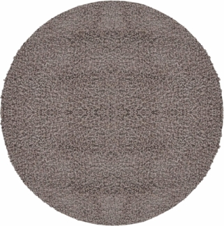 Carpetsale24 Shaggy Hochflor Teppich, 120 cm Rund, Beige, weich, flauschig, modern, einfarbig, Ideal unter Beistelltisch oder im Flur, für Wohnzimmer Schlafzimmer Flur
