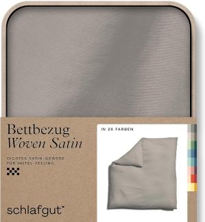 Schlafgut Woven Satin Bettwäsche|Bettbezug einzeln 200x200 cm| sand-mid