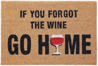 relaxdays Fußmatte Kokos Fußmatte Wein, Höhe: 15 mm