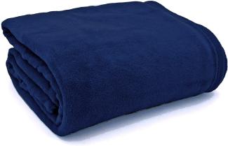 heimtexland große super weiche Kuscheldecke XL HxB 150x200 cm Microfaser Flanelldecke kuschelig warm - leicht - fusselfrei Decke in TOP QUALITÄT…Typ176 (blau)